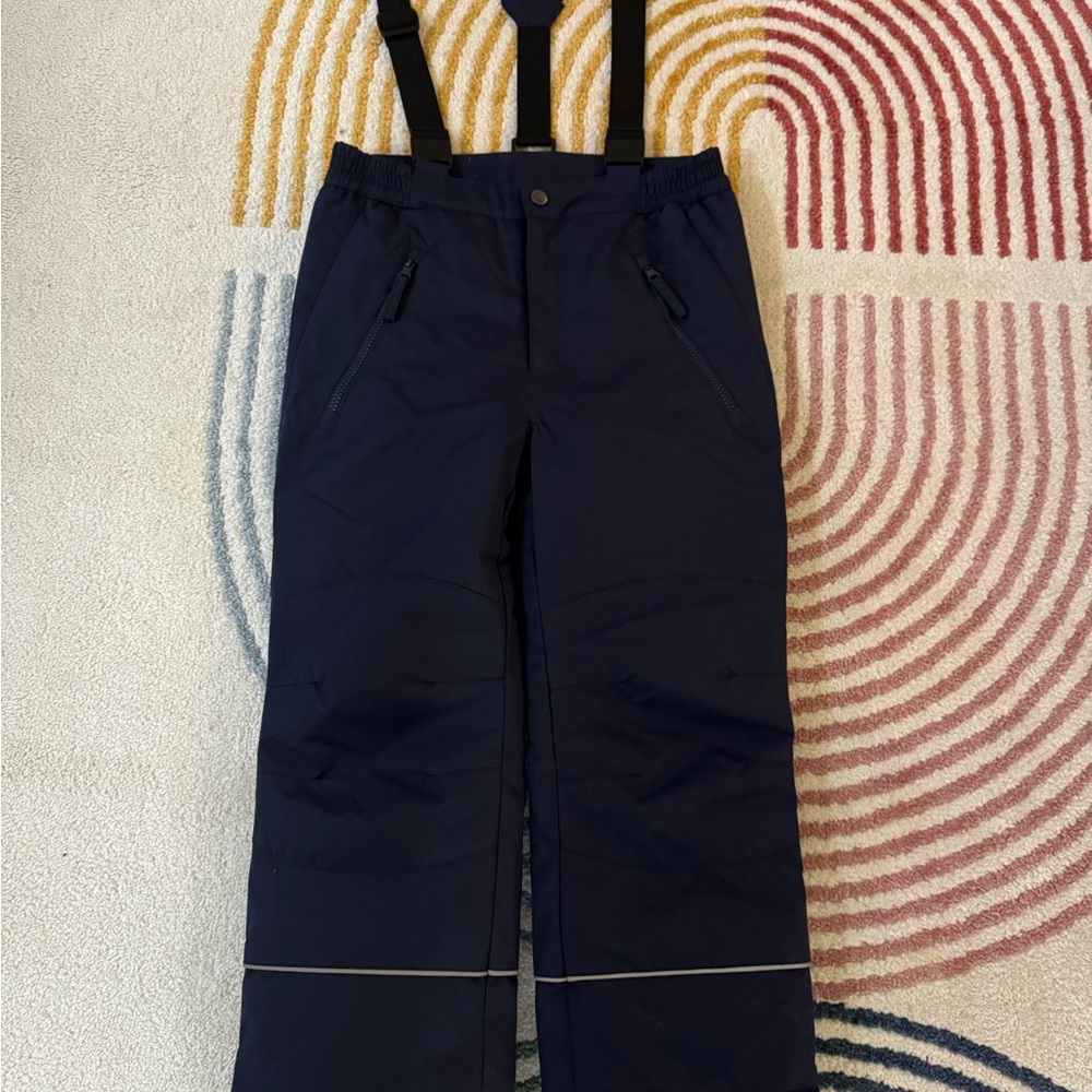 Navy Snow Pants with Suspenders